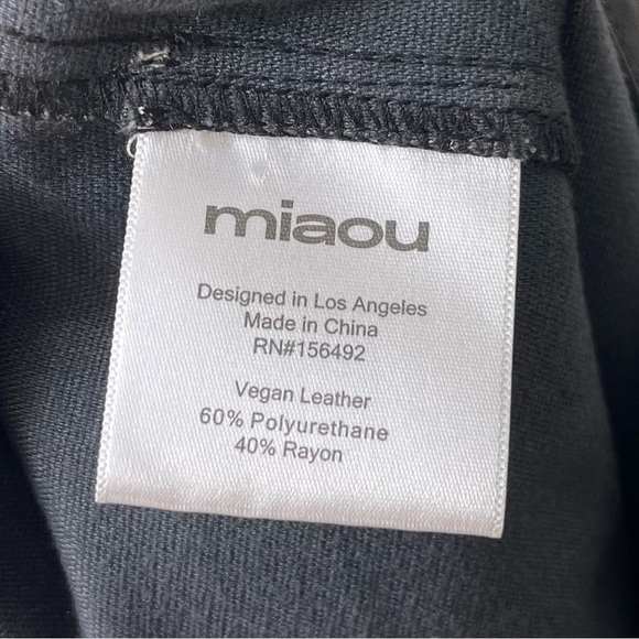 Miaou Rihanna Element Vegan Leather Goth Corset Laceup Front Pant Plus 1XL 40” - Picture 10 of 12